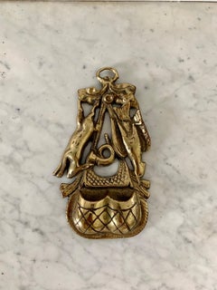 Cast Solid Brass Hunt Themed Match Holder
