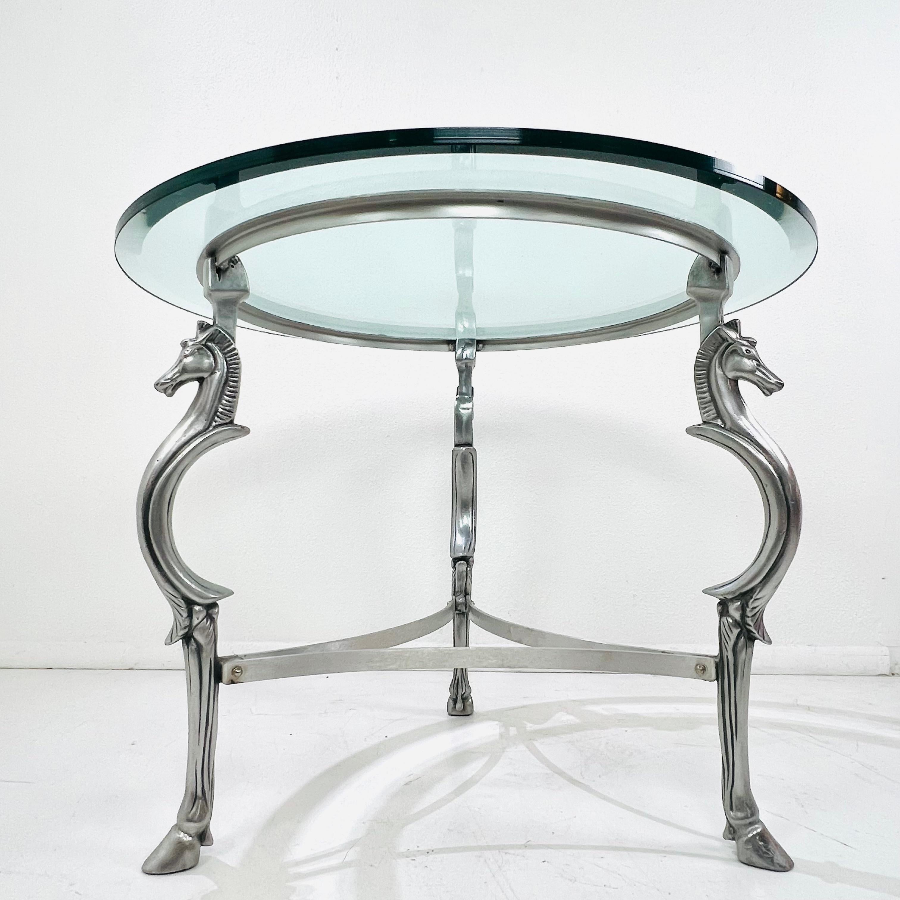 Cast Steel Horse Center Table in the Style of Maison Jansen For Sale 7