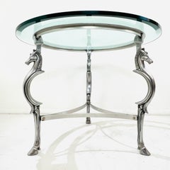 Cast Steel Horse Center Table in the Style of Maison Jansen