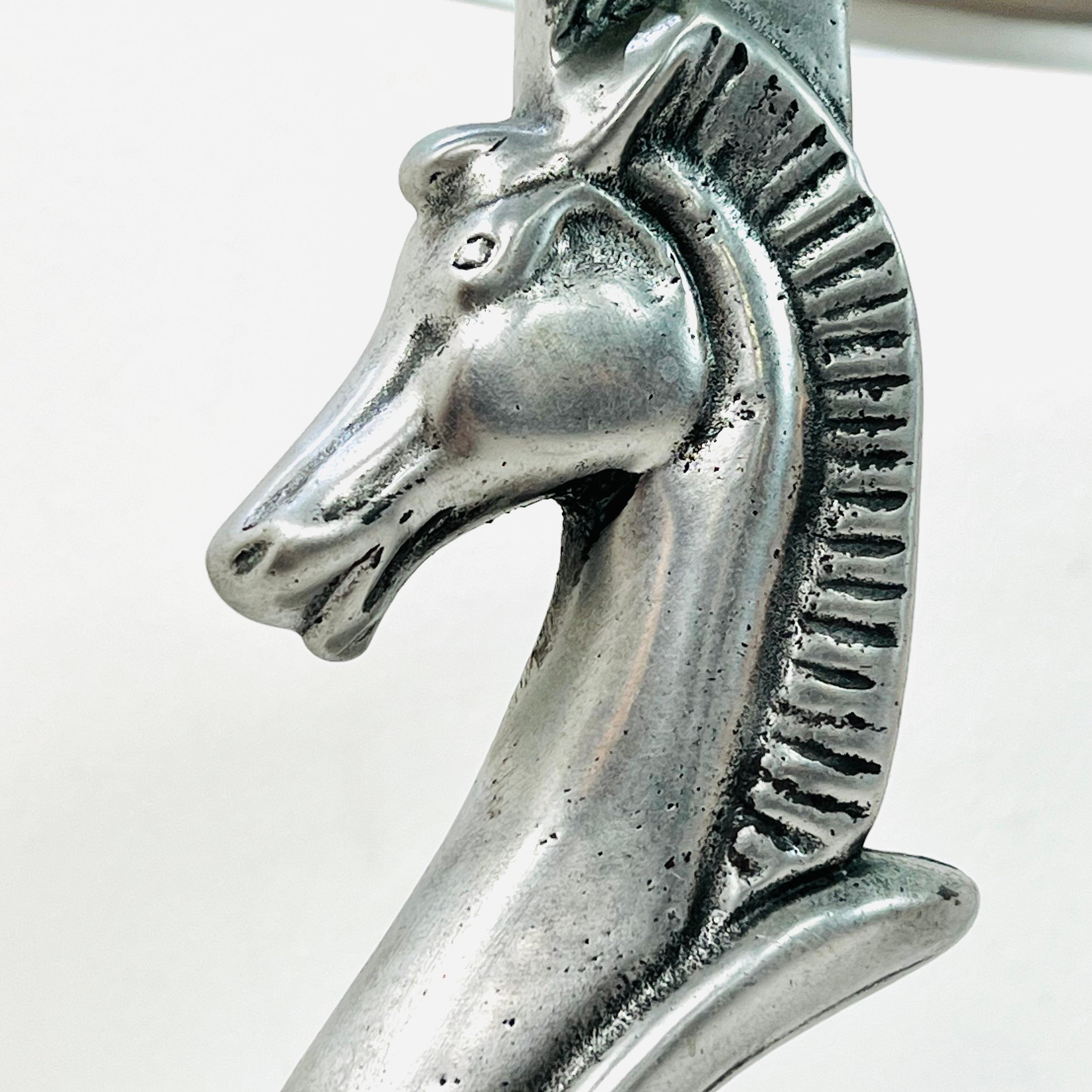 Mid-20th Century Cast Steel Horse Center Table in the Style of Maison Jansen For Sale