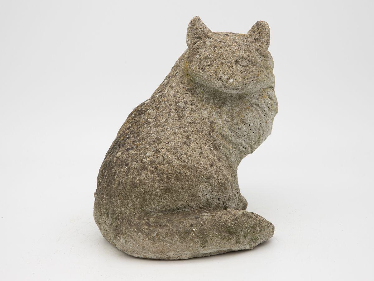 stone cat sculpture