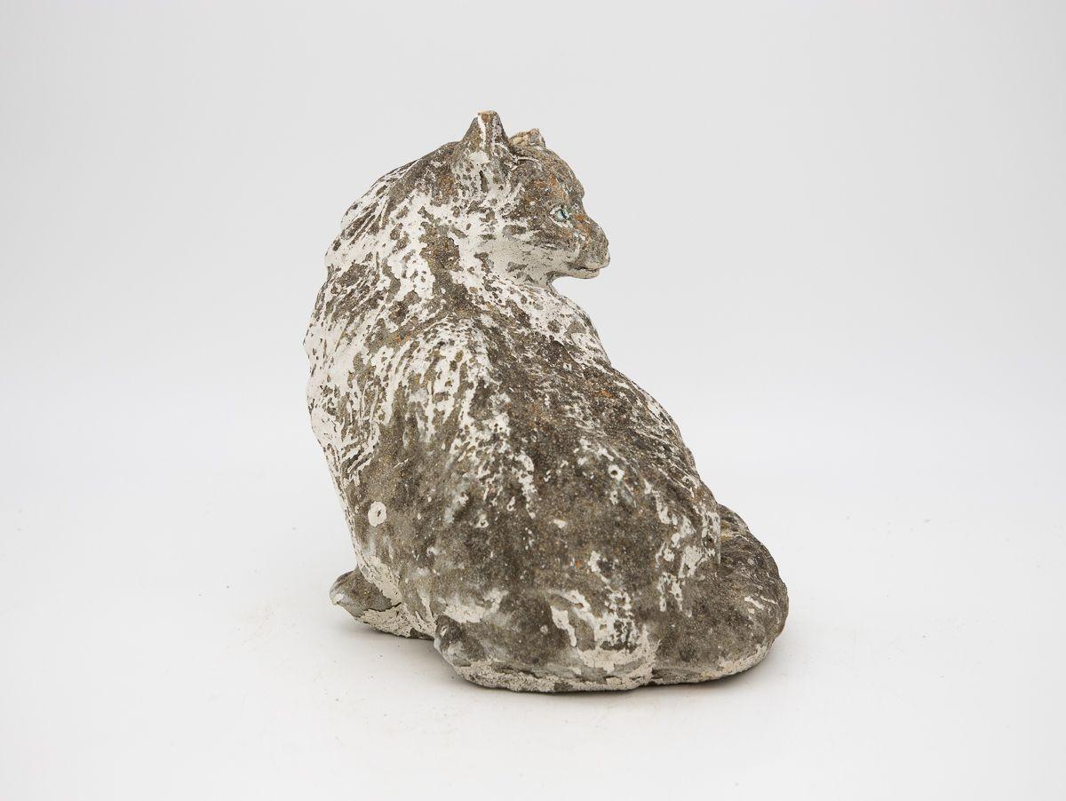 Cast Stone Cat Garden Ornament For Sale at 1stDibs
