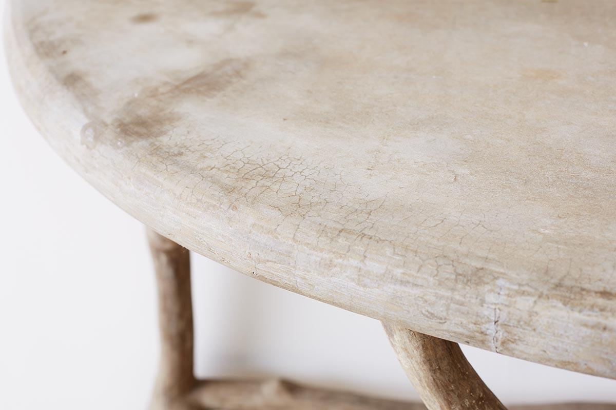 faux bois side table