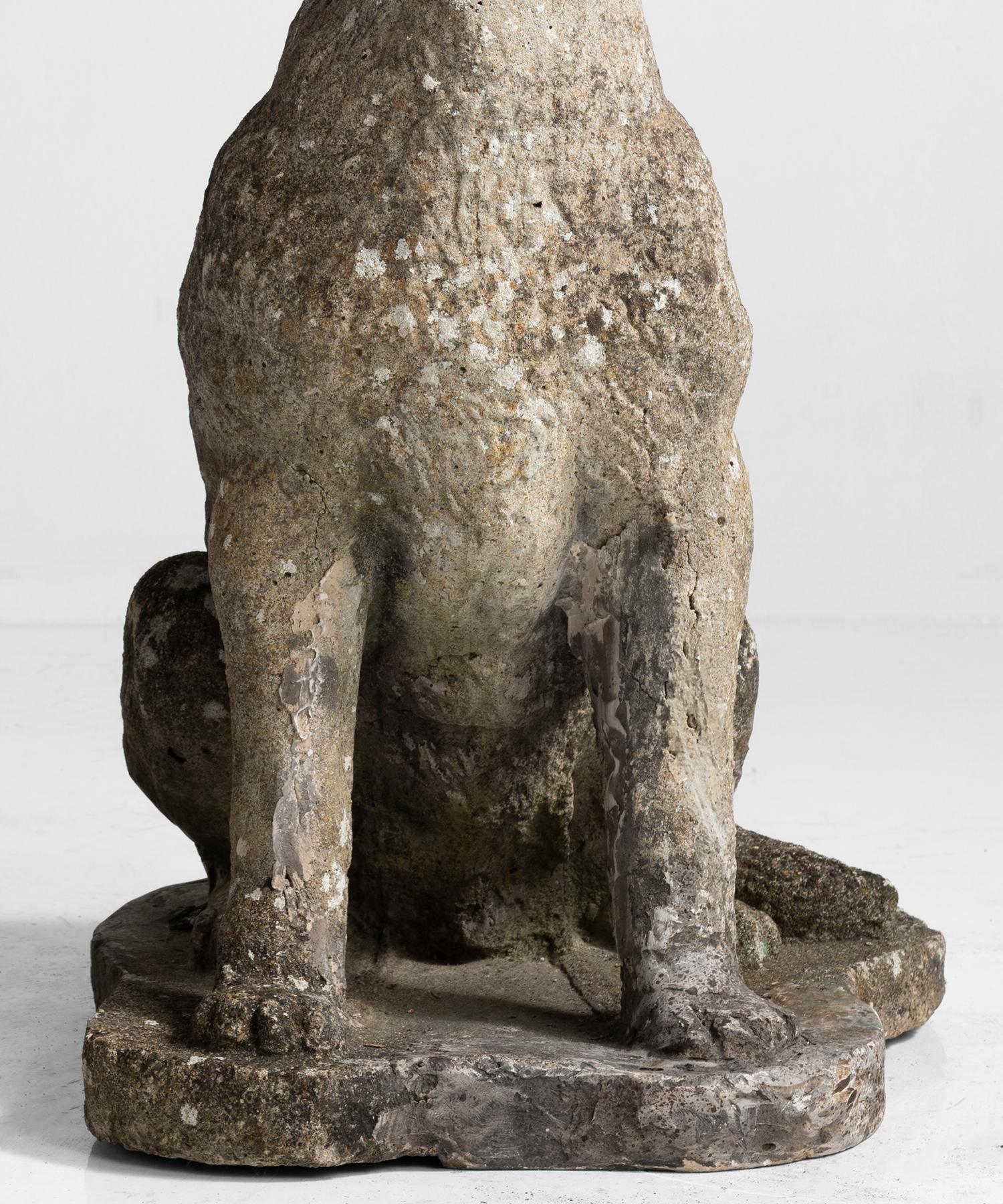 English Cast Stone Dog