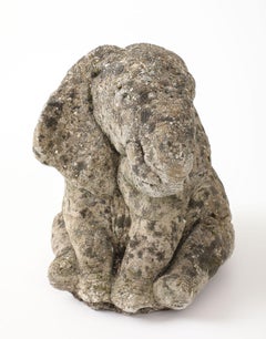 Cast Stone Elephant Garden Statue, France Mid 20th C.