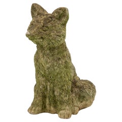 Cast Stone Fox Garden Ornament, 20th Century