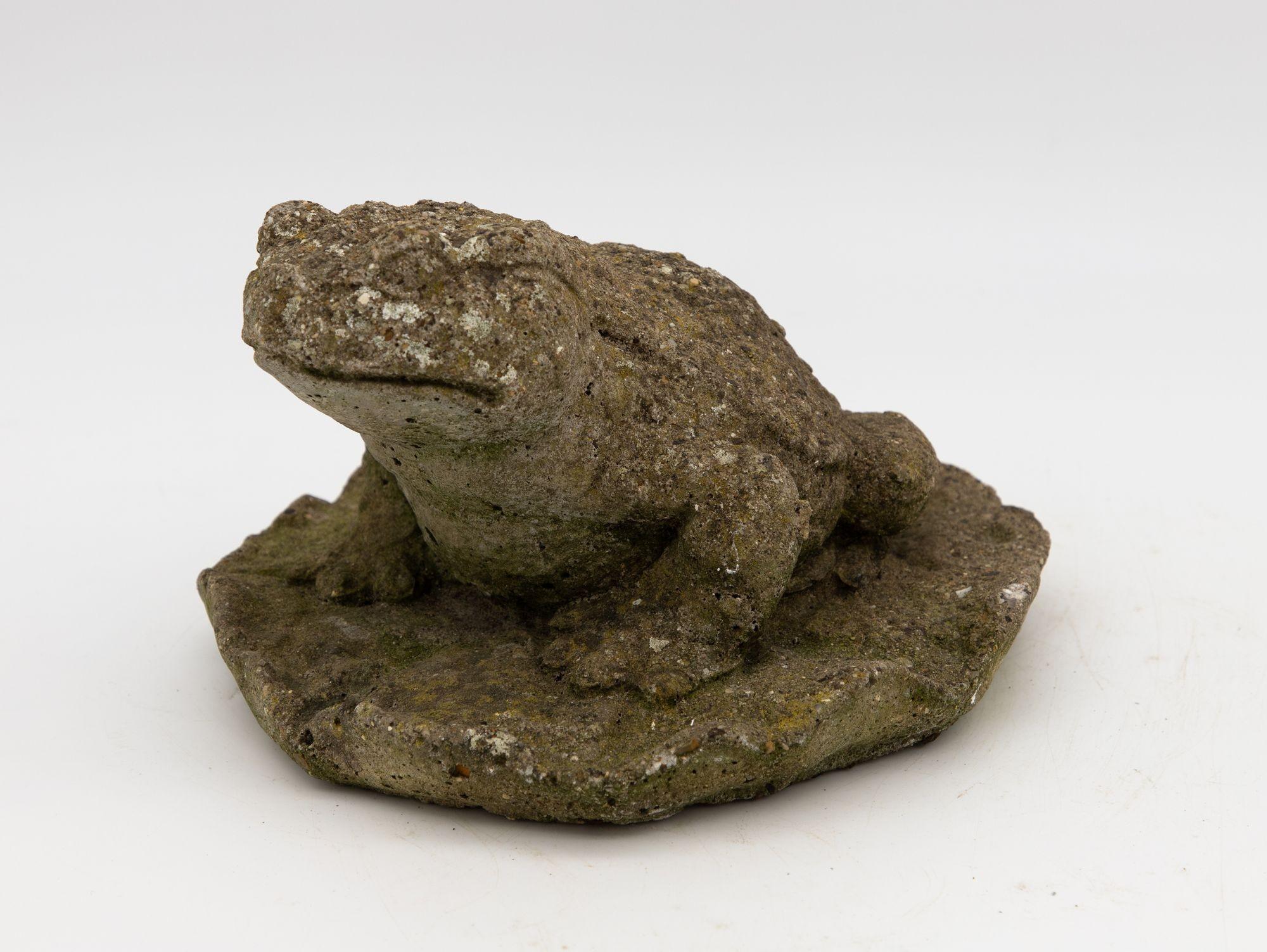 French Cast Stone Frog For Sale