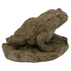 Vintage Cast Stone Frog