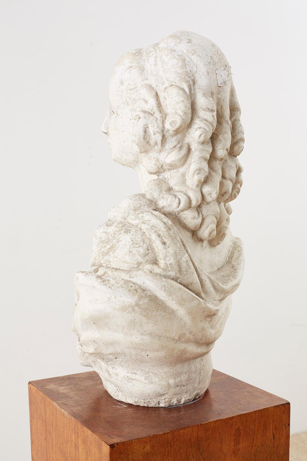 Cast Stone Garden Bust Sculpture of Marie Antoinette 7