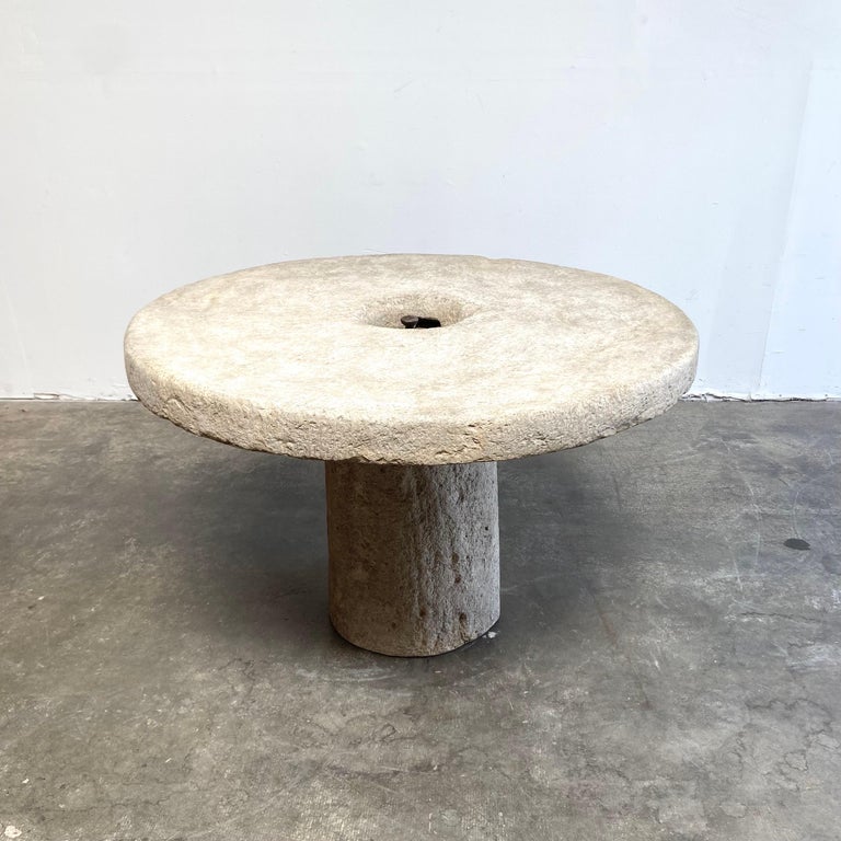 Cast Stone Garden Indoor Outdoor Table For Sale at 1stDibs