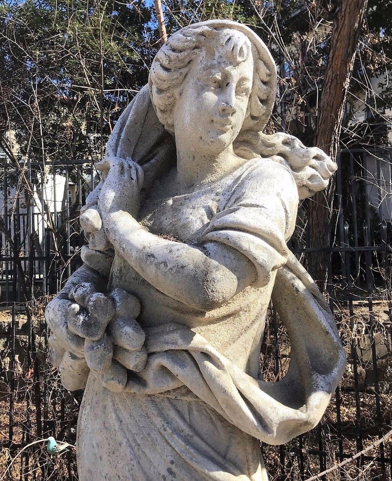 Cast Stone Garden Statues, the Four Seasons For Sale at