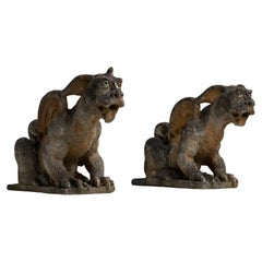 Cast Stone Gargoyles, France 1870