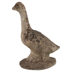 Vintage Cast Stone Goose Garden Ornament