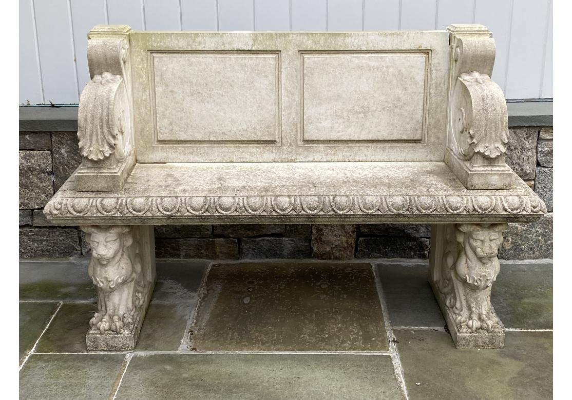 Sedile Adriano in pietra fusa di Haddonstone in vendita 3