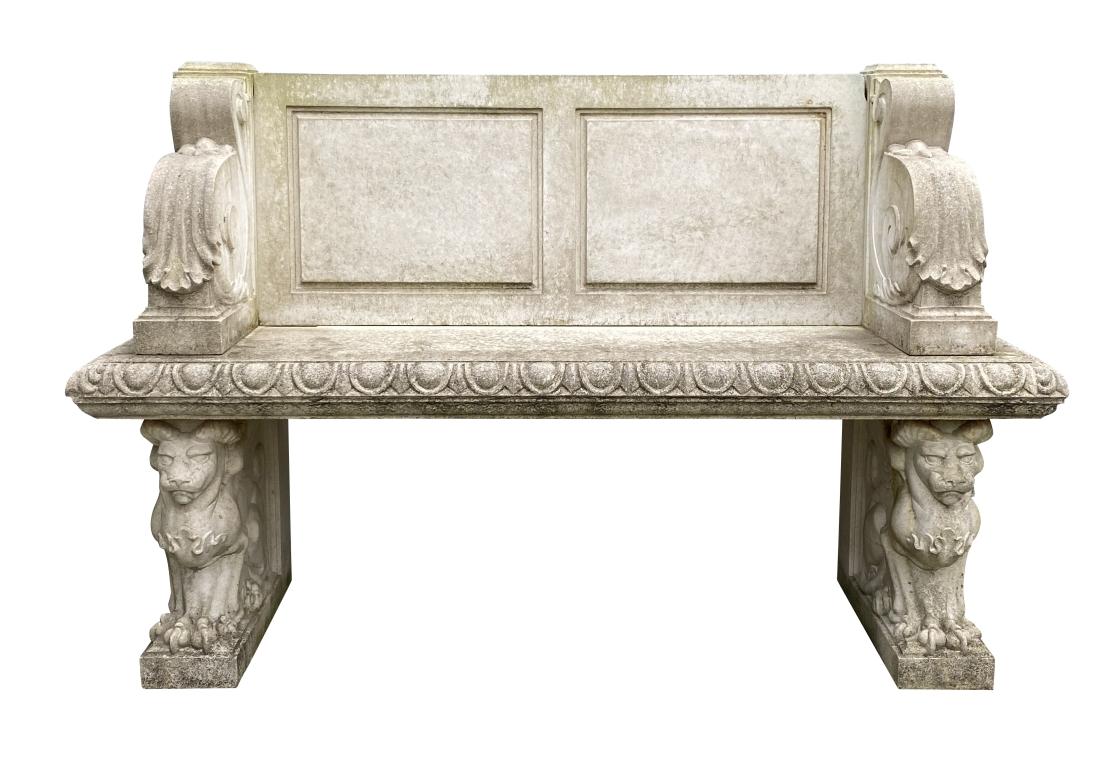 XX secolo Sedile Adriano in pietra fusa di Haddonstone in vendita