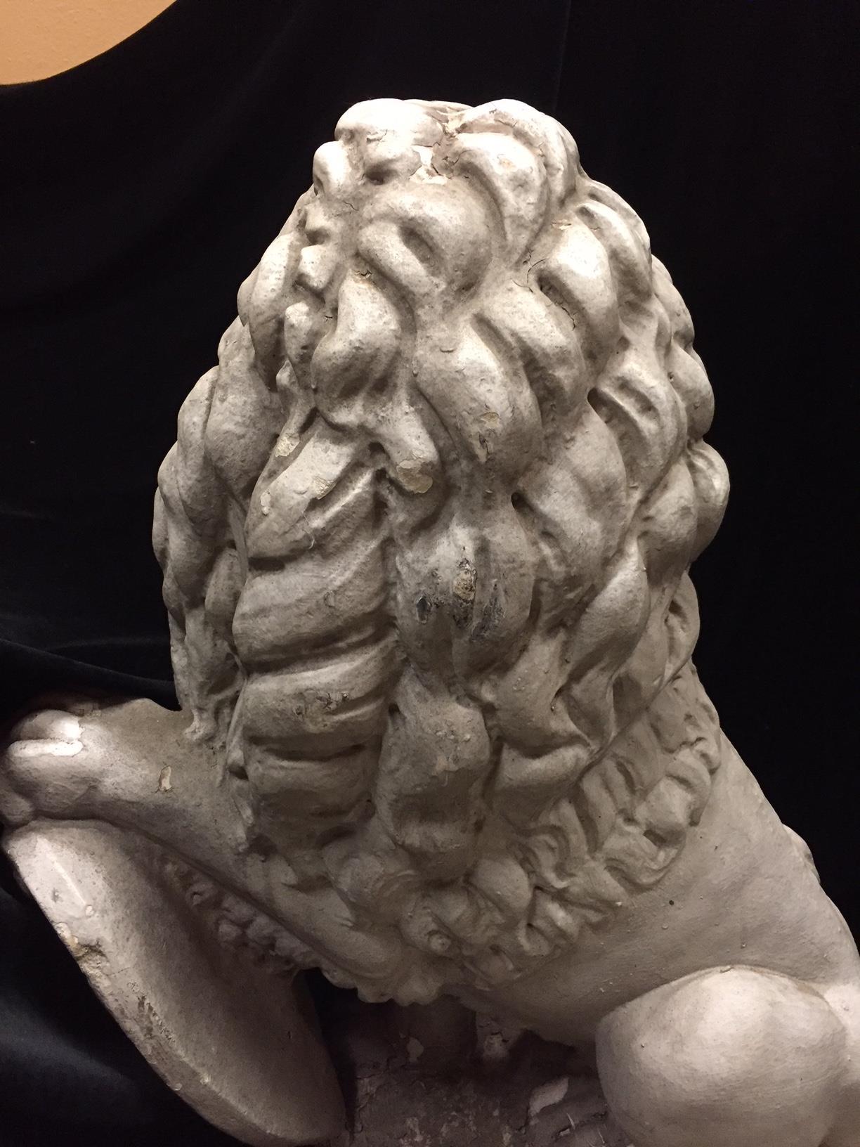 Cast Stone Lion with Shield For Sale 3