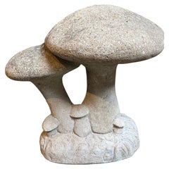Cast Stone Mushroom Garden Sculpture, Early 20th Century