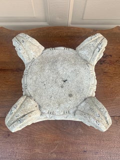 Cast Stone Neoclassical Ionic Column Capital Stand or Plinth