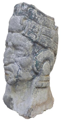 Cast Stone Pre-Columbian Bust Planter