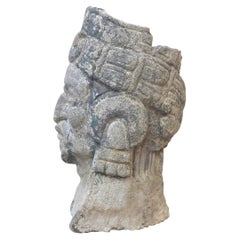 Cast Stone Pre-Columbian Bust Planter