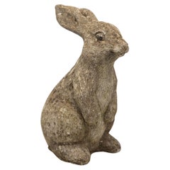 Cast Stone Seated Rabbit