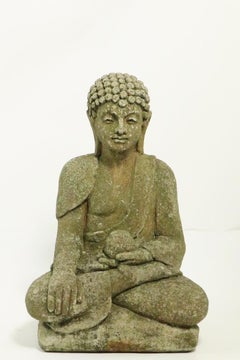 Cast Stone Seated Tibetan Buddha