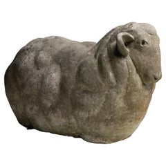 Cast Stone Sheep, England circa 1940