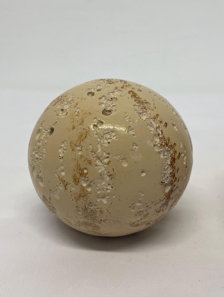 Cast Stone Sphere Sculptures by Jaru a pair For Sale at 1stDibs