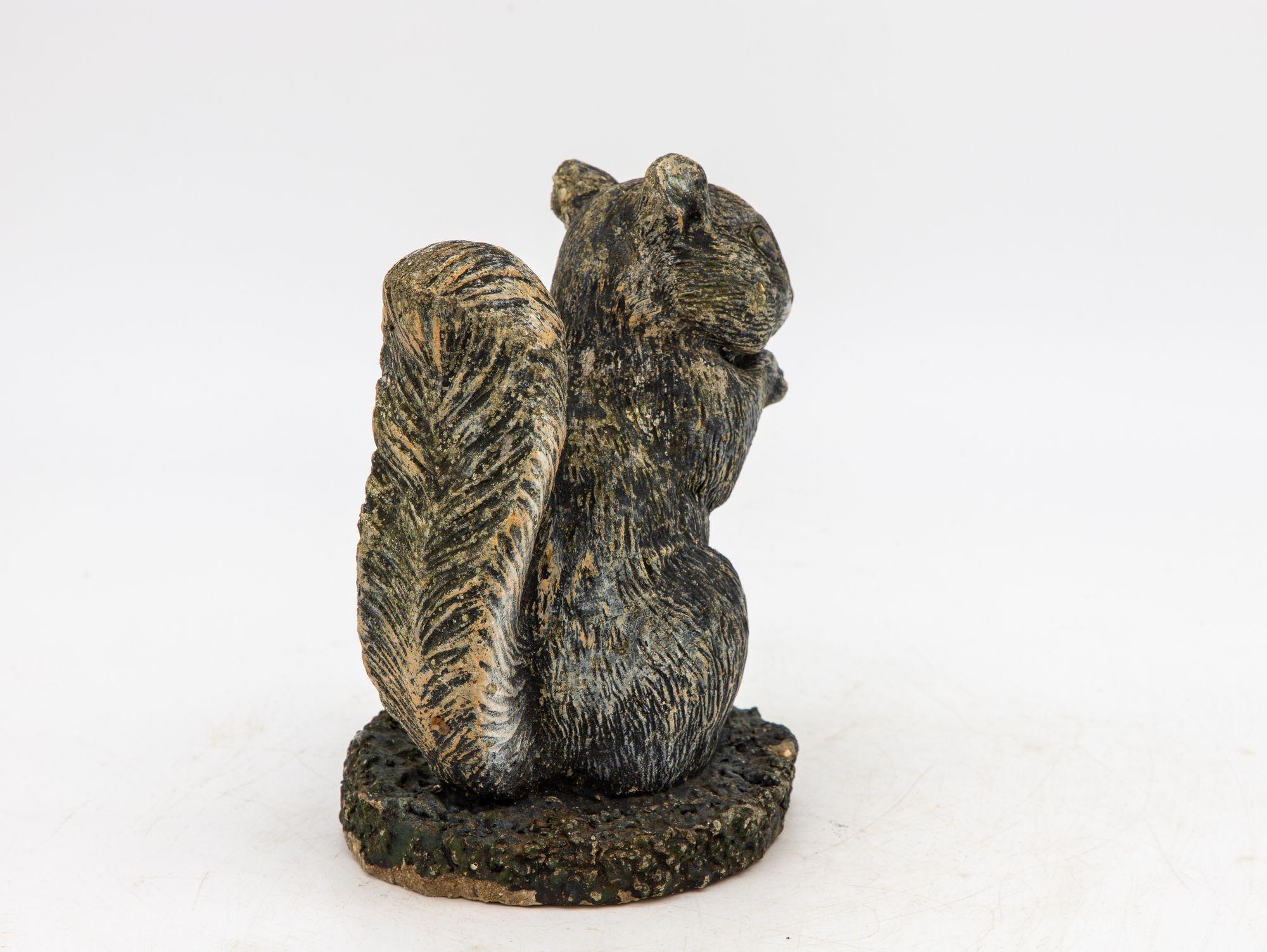 Cast Stone Squirrel Garden Ornament, 20th Century 4
