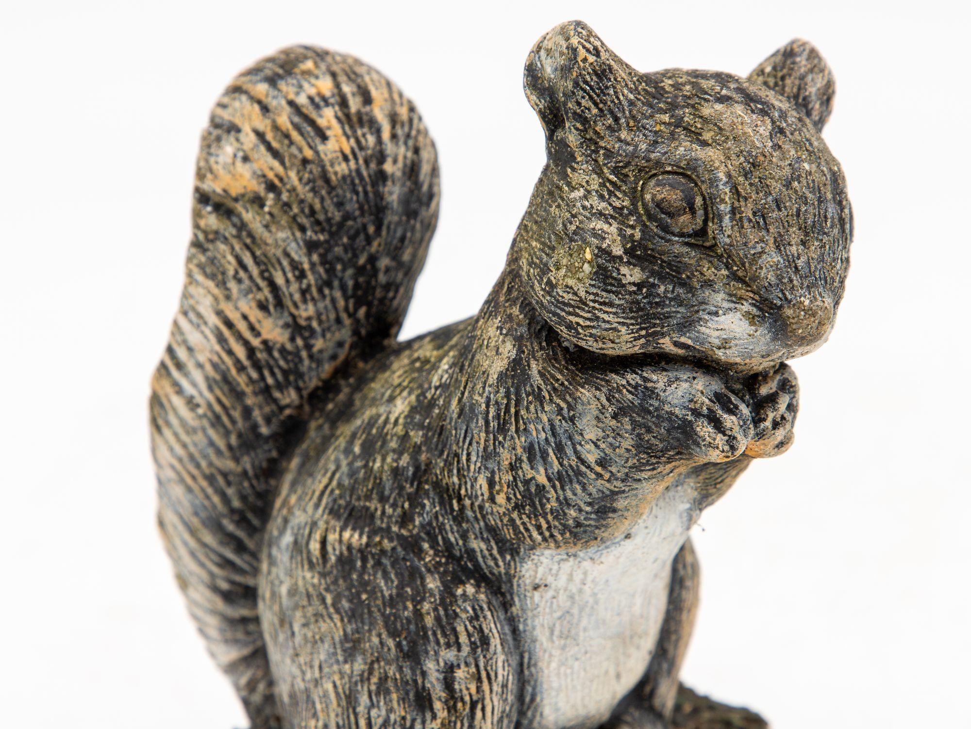 Cast Stone Squirrel Garden Ornament, 20th Century In Good Condition In South Salem, NY