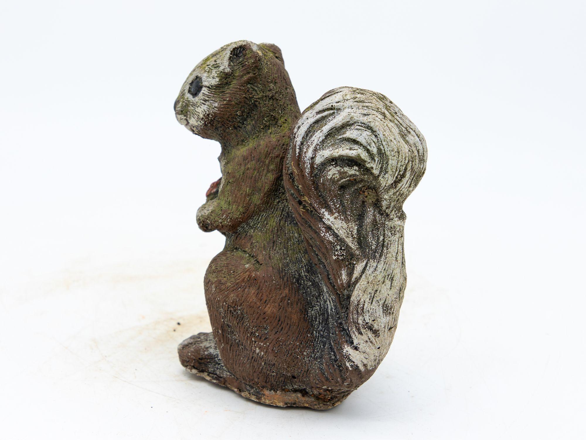Cast Stone Squirrel Garden Ornament, 20th Century In Good Condition In South Salem, NY