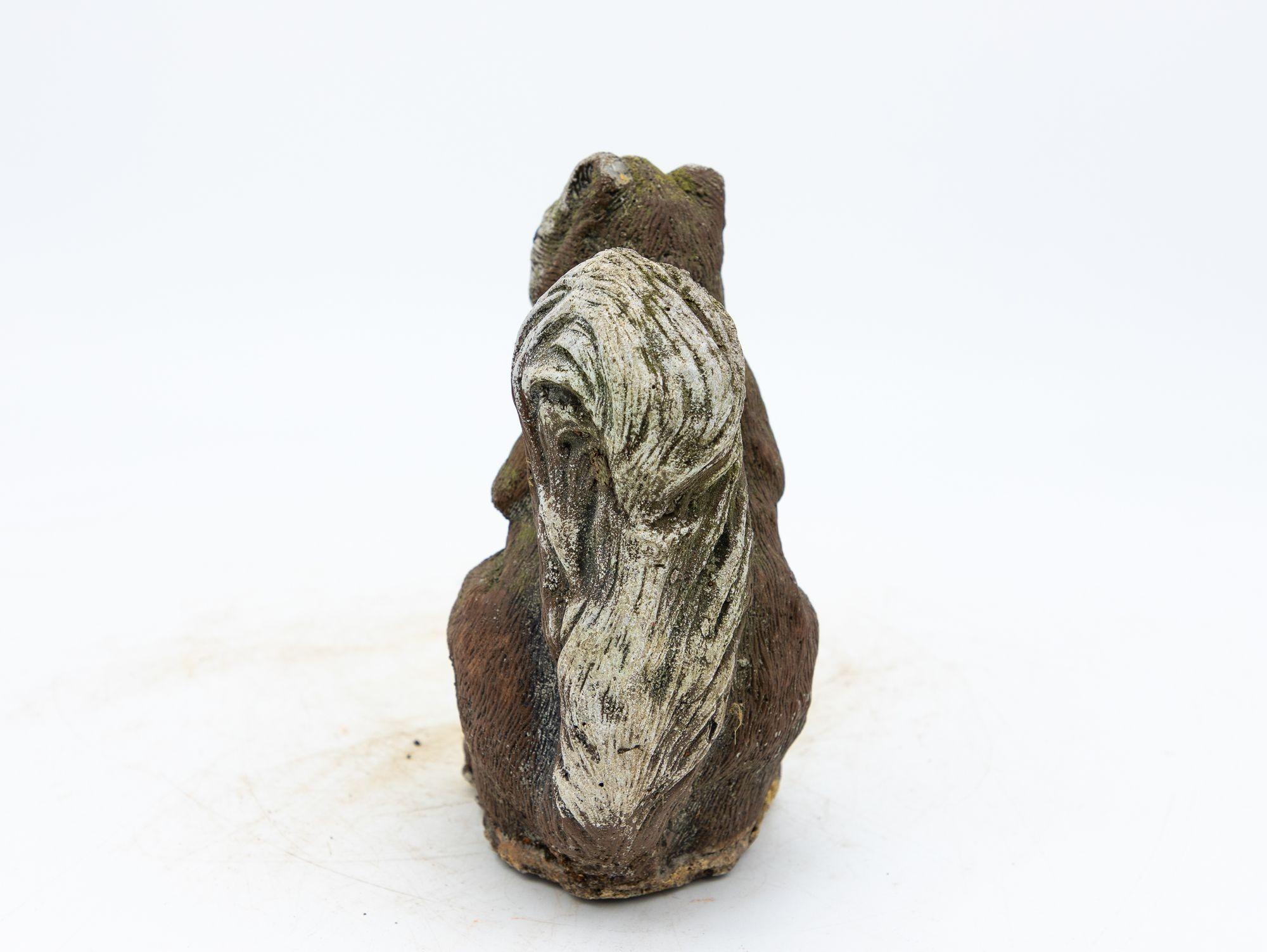 Mid-20th Century Cast Stone Squirrel Garden Ornament, 20th Century