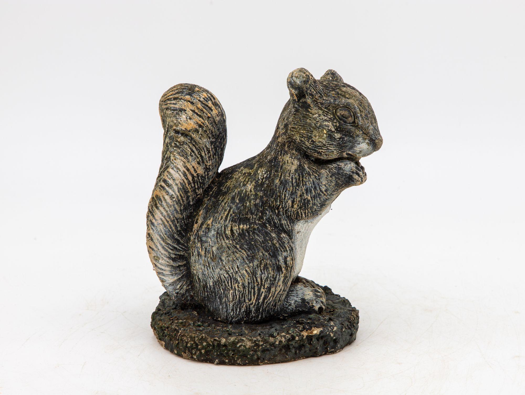 Cast Stone Squirrel Garden Ornament, 20th Century 1