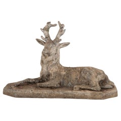 Cast Stone Stag Deer Garden Ornament
