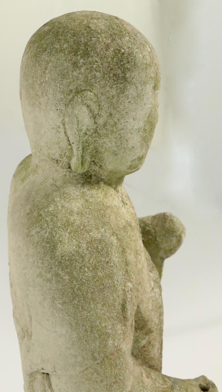 Cast Stone Standing Tibetan Buddha 6