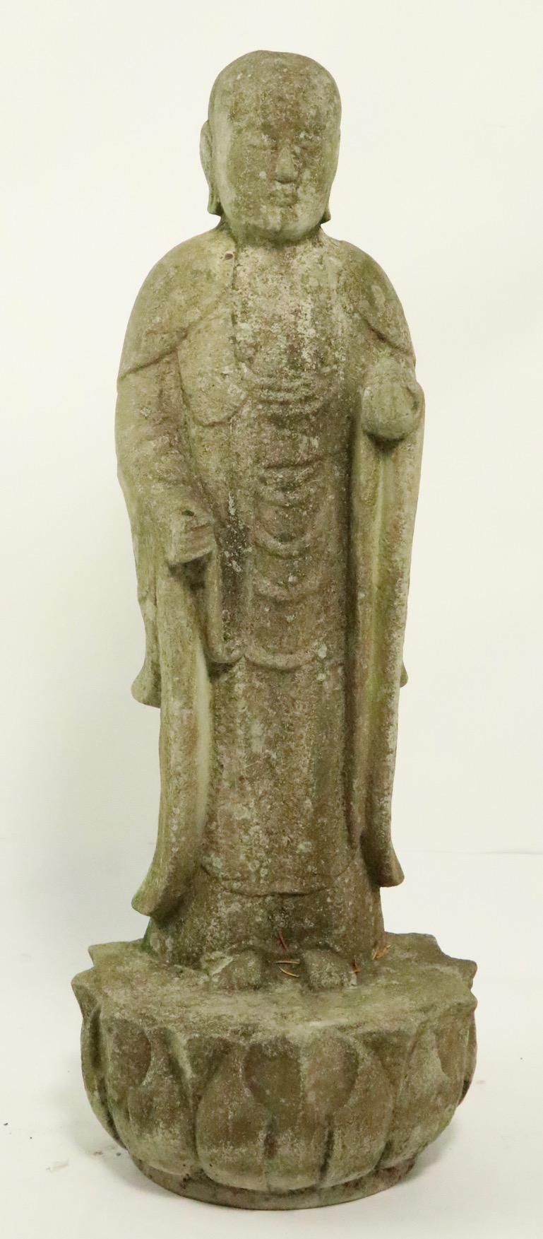 Unknown Cast Stone Standing Tibetan Buddha