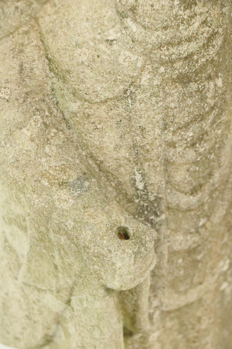 Cast Stone Standing Tibetan Buddha 2
