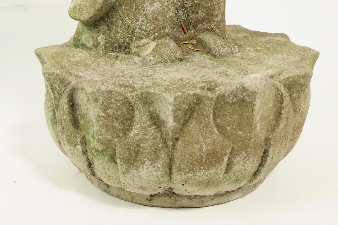 Cast Stone Standing Tibetan Buddha 4