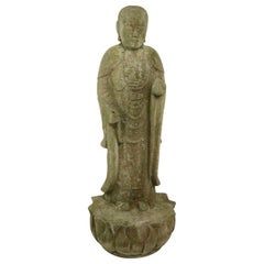 Cast Stone Standing Tibetan Buddha