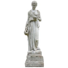 Vintage Cast-Stone Statue of Hebe