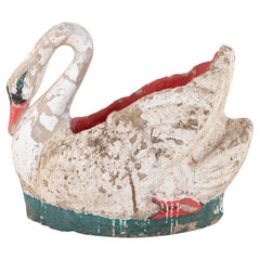 Vintage Cast Stone Swan