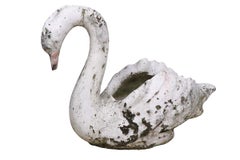 Cast Stone Swan Planter