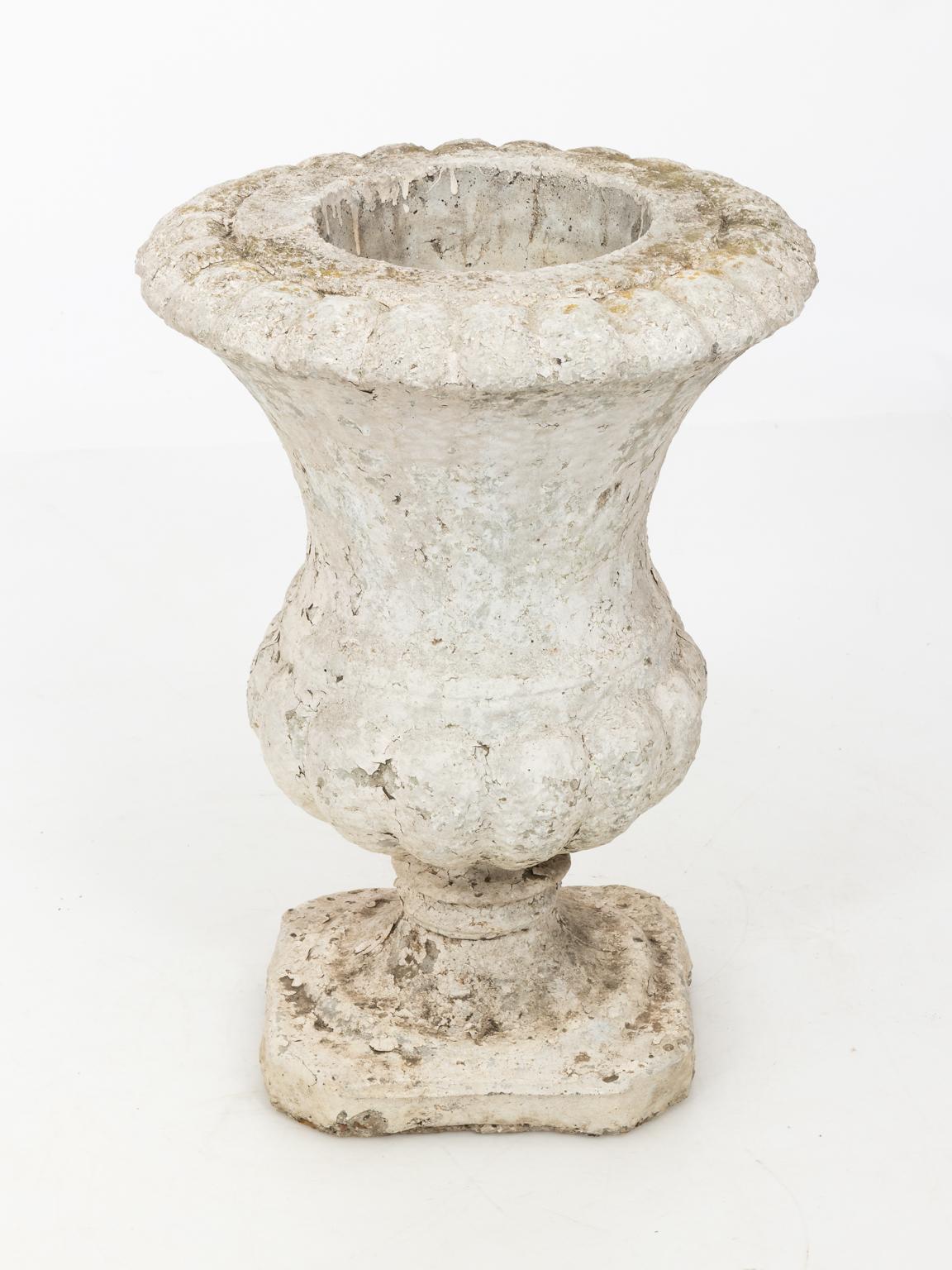 20th Century Cast Stone Urn Planters For Sale