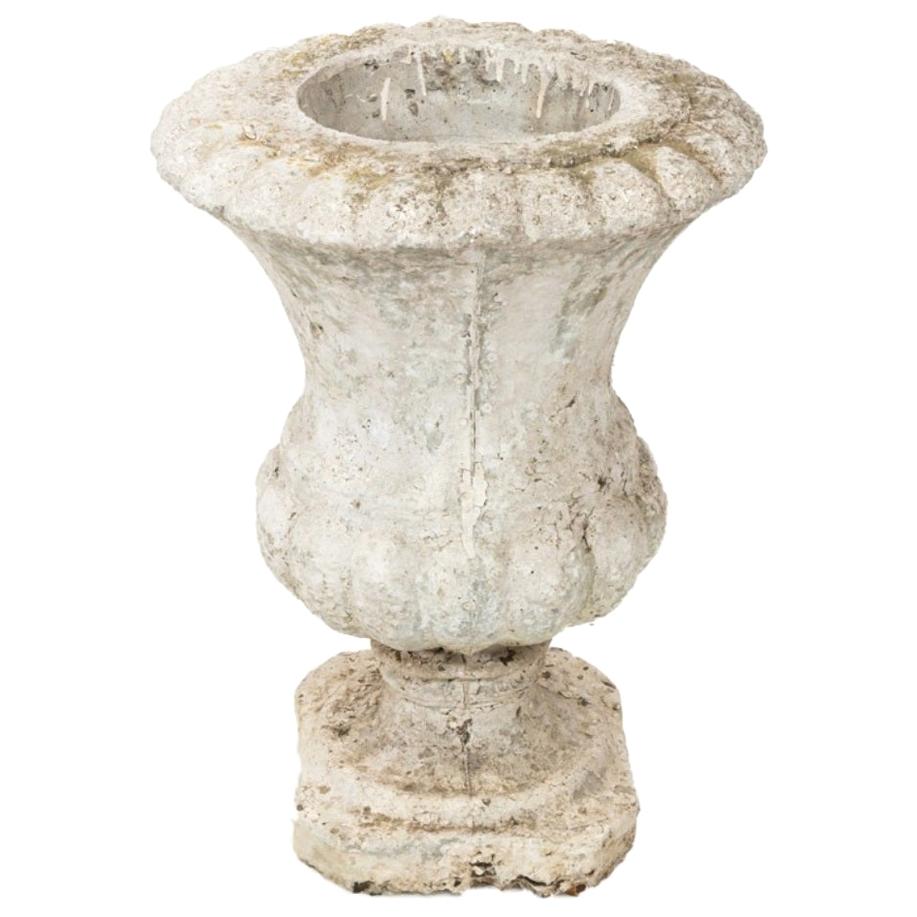 Neoclassical Style Stone Pedestal Urn Planter for Garden