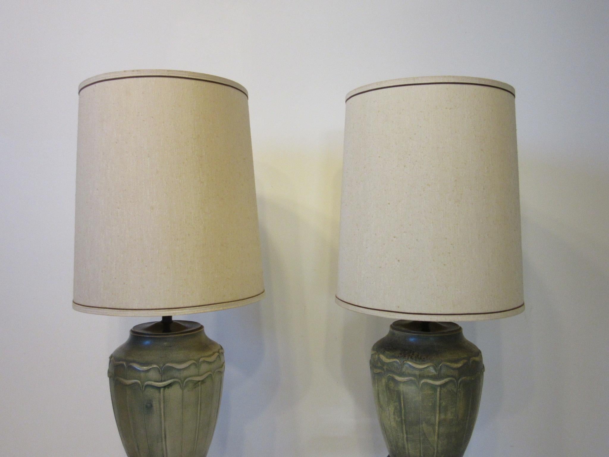 Arts and Crafts Decorator Table Lamps by Feldman Lighting Co., Los Angeles