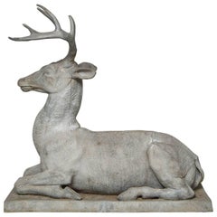 Cast Zinc Recumbent Stag