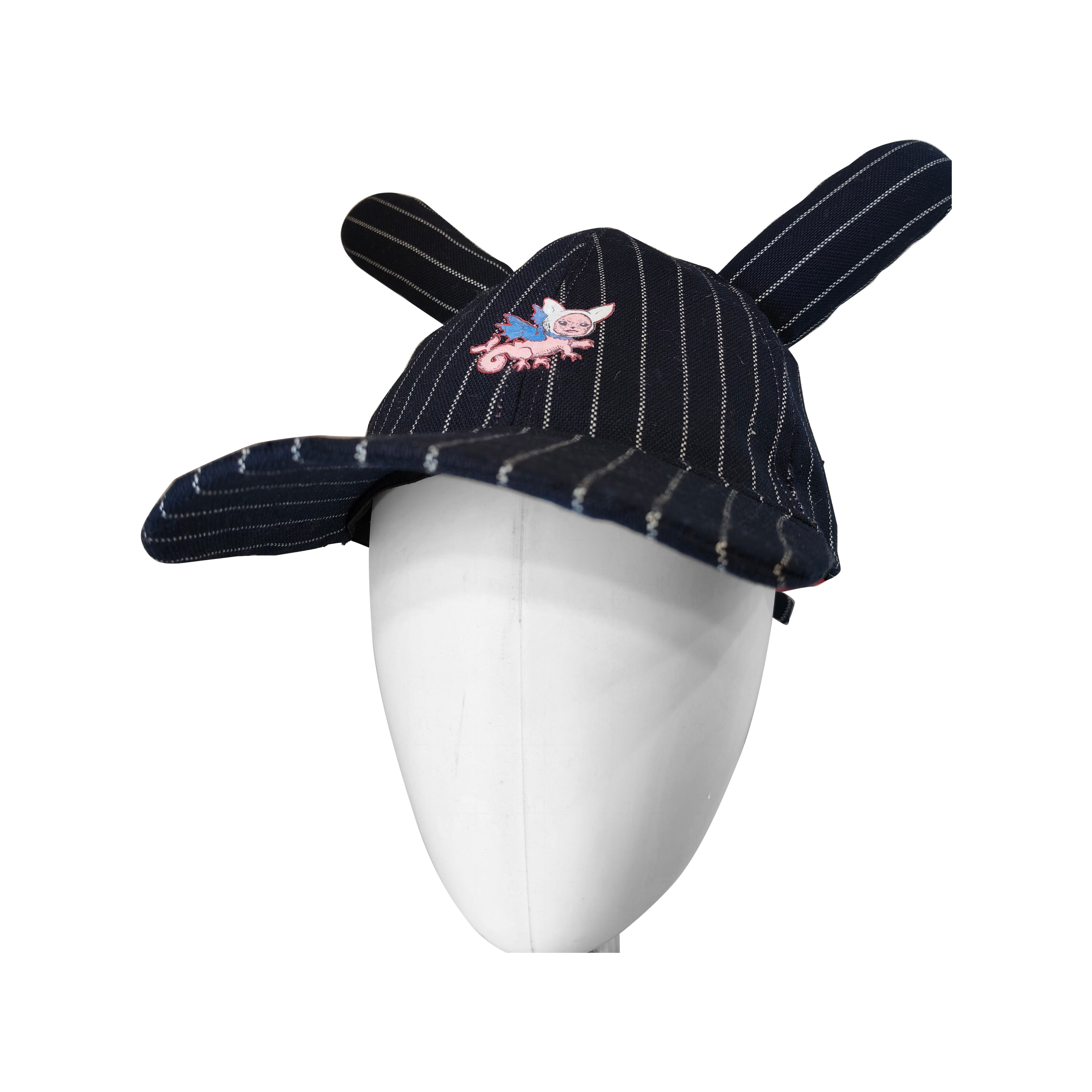 Comme des Garcons / Stephen Jones Leather Bunny Ear Cap AD 2013 at