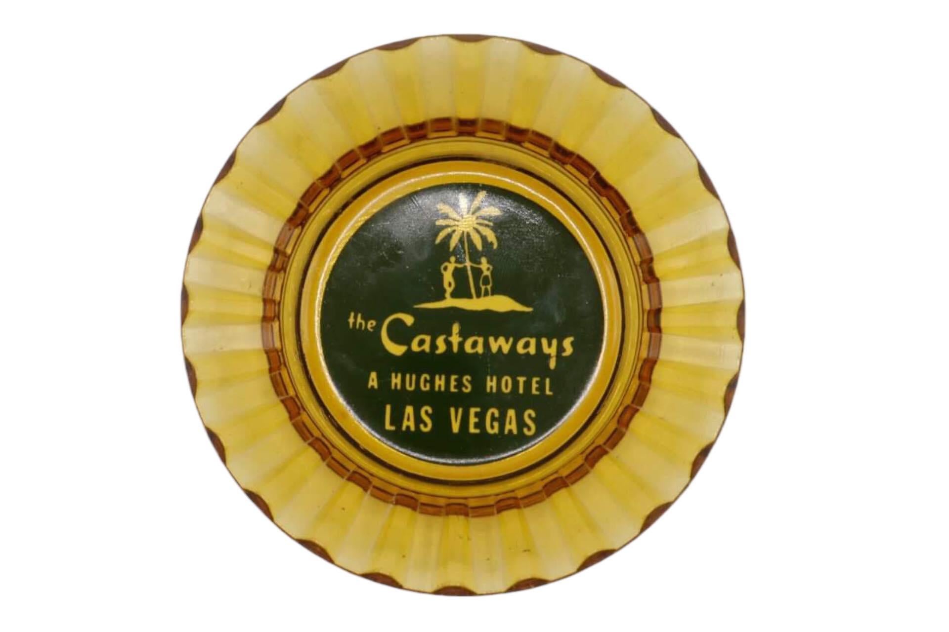 Américain Cendrier en verre de l'hôtel Las Vegas Castaways en vente
