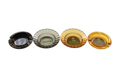 Castaways Hotel Las Vegas Glass Ashtrays - Set of 4