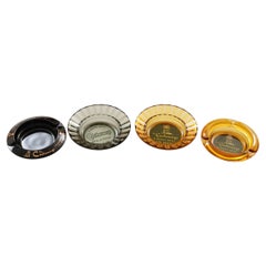 Castaways Hotel Las Vegas Glass Ashtrays - Set of 4